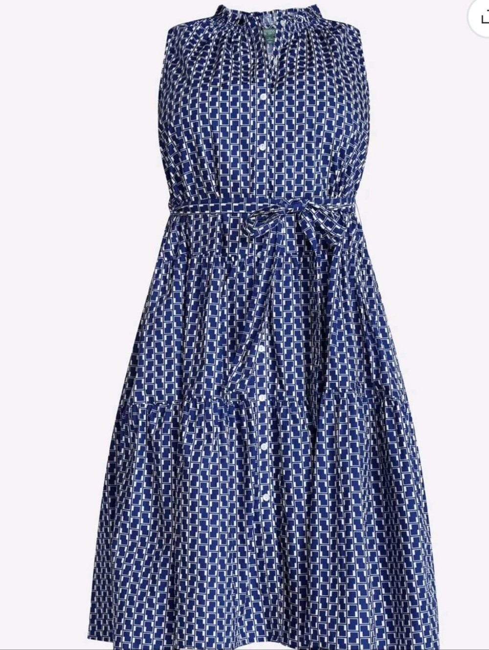Terra & Sky Women's Plus Sleeveless Midi Shirt Dress,